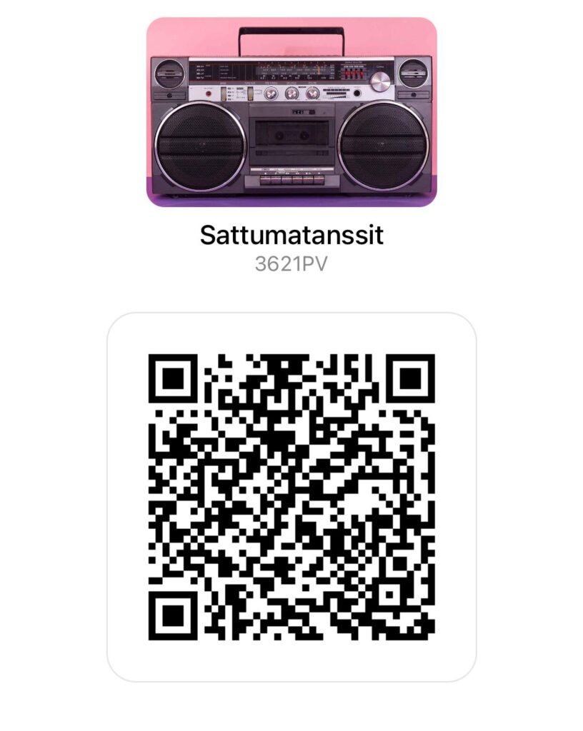 Sattumat tanssien mobilepay ilmoittautumisen qr koodi.